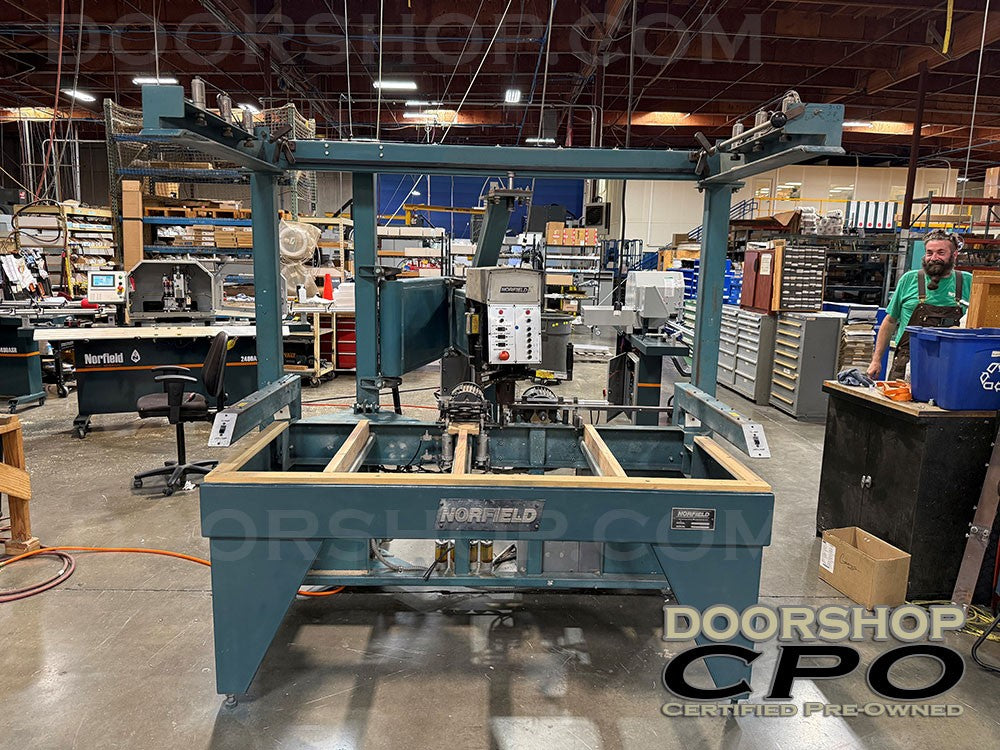 Norfield 3800LRO Door Lite Cutter with Edge Prep and Overhead Template Holder