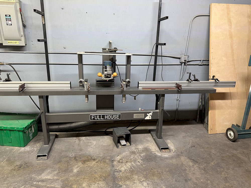 Full House Diamond DLX Prehung Door Machine with Loader, Striker, and Clamp Table