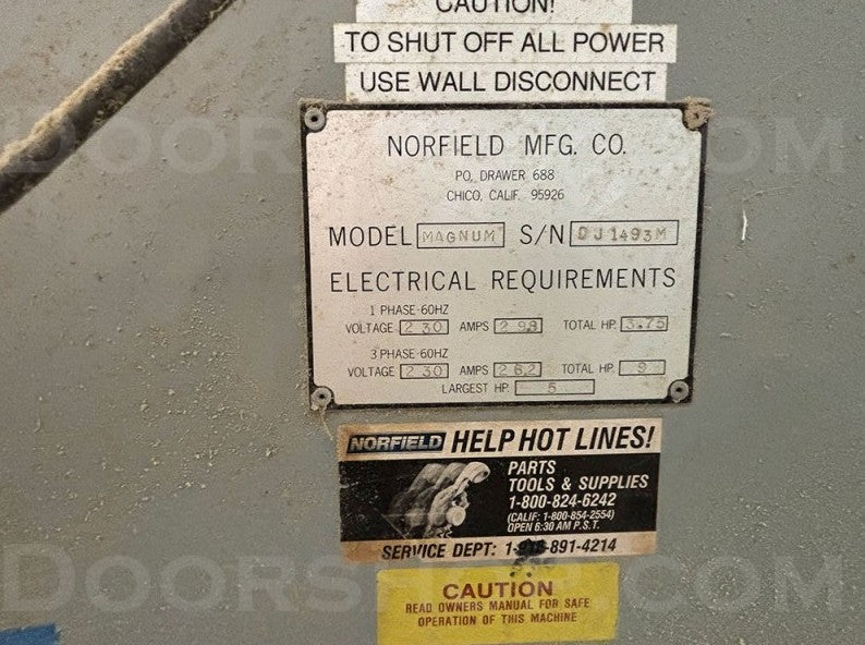 Norfield Magnum Prehung Door Machine w/Beveler