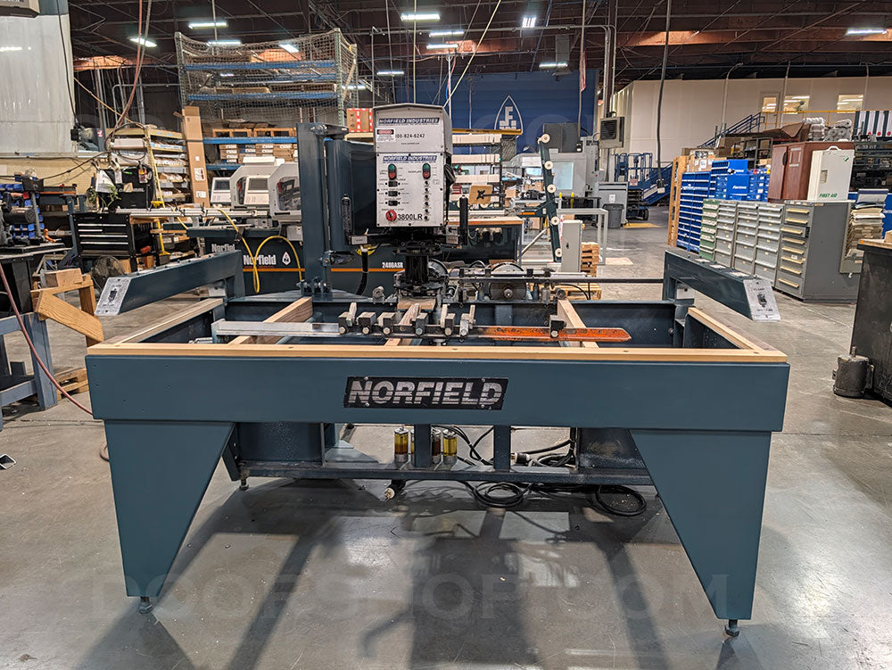 Norfield 3800LR Exterior Door Lite Cutter with Powered Latch Drill and Faceplate Mortisor