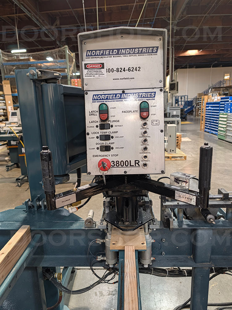 Norfield 3800LR Exterior Door Lite Cutter with Powered Latch Drill and Faceplate Mortisor